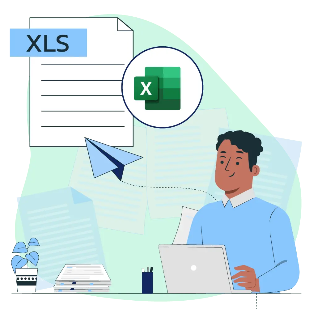 รายงานข้อมูลรายการ รูปแบบ excel